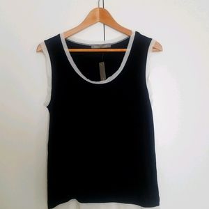 Dressy Black Tank with Chiffon